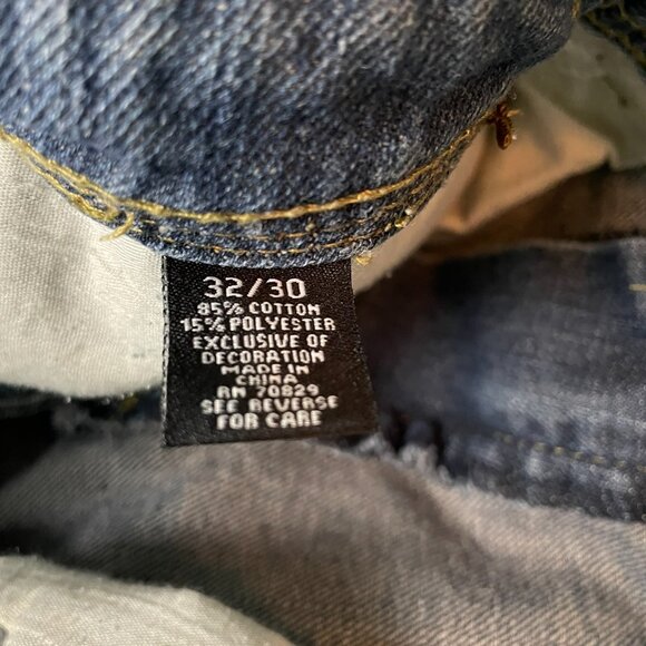 Carbon Men’s Bootcut Jeans Size 32x30 Medium Wash Denim – Distressed Hem Grunge - Picture 11 of 15